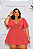 Macaquinho Carla Liso Laranja Plus Size - Imagem 1
