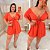 Macaquinho Carla Liso Laranja Plus Size - Imagem 2
