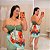 Macaquinho Multi Formas Verde e Laranja Plus Size - Imagem 1