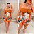 Macaquinho Multi Formas Laranja Floral Plus Size - Imagem 2