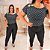Blusa Manga Lara Preta Poá Plus Size - Imagem 2