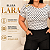 Blusa Manga Lara Preta Poá Plus Size - Imagem 3