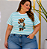 T shirt Ursa Listra Verde Plus Size - Imagem 1
