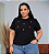 T shirt Bordada Preta Tomates Plus Size - Imagem 1