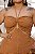 Vestido Multi Formas Marrom Bordado Flor Plus Size - Imagem 3
