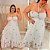 Vestido Multi Formas Branco Bordado Flor Plus Size - Imagem 2