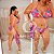 Biquíni com Short Rosa Estrela Azul Plus Size - Imagem 2