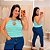 Regata Gota Modal Verde Listra Plus Size - Imagem 1