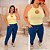 Regata Gota Modal Amarelo Listra Plus Size - Imagem 2