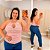 Regata Gota Modal Rosa Listra Plus Size - Imagem 1