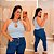 Regata Gota Modal Azul Listra Plus Size - Imagem 1