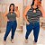 Regata Gota Modal Preta Listra Plus Size - Imagem 2
