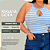 Regata Gota Modal Preta Listra Plus Size - Imagem 5