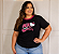 T shirt Hello Kitty Preta Plus Size - Imagem 1