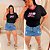 T shirt Hello Kitty Preta Plus Size - Imagem 2