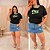 T shirt Sininho Preta Plus Size - Imagem 2