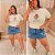T shirt Urso Cute Listra Verde Plus Size - Imagem 2