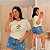 T shirt Urso Cute Listra Verde Plus Size - Imagem 1
