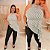 Blusa Assimétrica Branca Poá Plus Size - Imagem 2