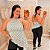 Blusa Assimétrica Branca Poá Plus Size - Imagem 1
