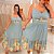 Vestido Letícia Azul Estampado Plus Size - Imagem 2