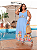 Vestido Letícia Azul Estampado Plus Size - Imagem 1