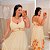 Vestido Letícia Bege Estampado Plus Size - Imagem 1