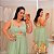 Vestido Letícia Verde Estampado Plus Size - Imagem 1