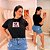Cropped 3D Dog Listra Rosa Plus Size - Imagem 1