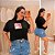 Cropped 3D Estampa Gato Plus Size - Imagem 1