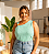 Blusa Nula Laise Rebeca Verde Plus Size - Imagem 1
