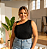 Blusa Nula Laise Rebeca Preta Plus Size - Imagem 1