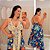 Vestido Lenço Adrieli Azul e Laranja Plus Size - Imagem 1