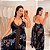 Vestido Lenço Adrieli Preto Estampado Plus Size - Imagem 1