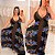 Vestido Lenço Adrieli Preto Estampado Plus Size - Imagem 2