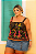 Blusa Alcinha Trop Preta Estampada Plus Size - Imagem 1