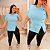 Blusa Vest Legging Botões Azul Claro Plus Size - Imagem 2