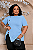 Blusa Vest Legging Botões Azul Claro Plus Size - Imagem 3