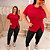 Blusa Vest Legging Botões Vermelha Plus Size - Imagem 2