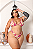Biquíni com Calça Bege Estampado Plus Size - Imagem 4