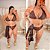 Biquíni com Calça Marrom Estampado Plus Size - Imagem 2