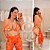 Biquíni com Calça Laranja Estampado Plus Size - Imagem 1