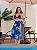 Biquíni com Saída Azul Estampado Plus Size - Imagem 3