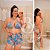 Biquíni com Short Azul Flor Laranja Plus Size - Imagem 1