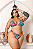 Biquíni com Short Azul Flor Laranja Plus Size - Imagem 4