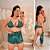 Biquíni com Short Verde e Laranja Estampado Plus Size - Imagem 1