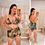 Biquíni com Short Bege e Verde Estampado Plus Size - Imagem 1