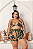 Biquíni com Short Bege e Verde Estampado Plus Size - Imagem 3