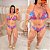 Biquíni Rosa Floral Azul Plus Size - Imagem 2
