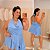 Macaquinho Gola Boba Lívia Azul Plus Size - Imagem 1